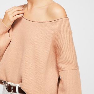 Free people balloon sleeve sweater-mauve color